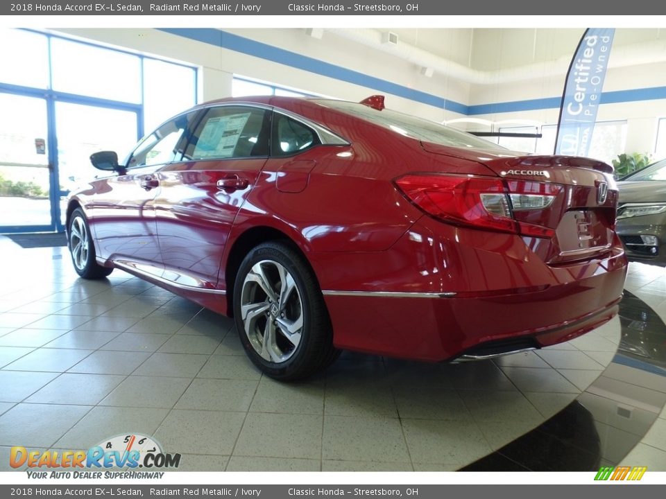 2018 Honda Accord EX-L Sedan Radiant Red Metallic / Ivory Photo #7