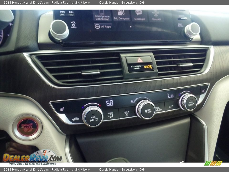 2018 Honda Accord EX-L Sedan Radiant Red Metallic / Ivory Photo #17