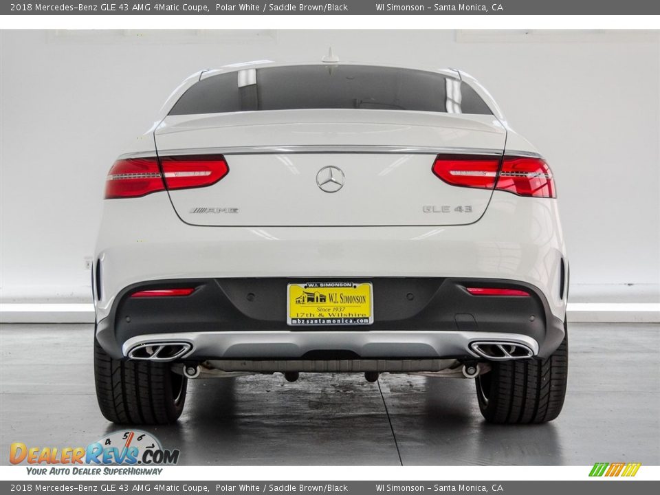 2018 Mercedes-Benz GLE 43 AMG 4Matic Coupe Polar White / Saddle Brown/Black Photo #4