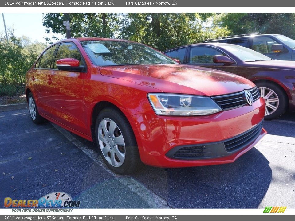 2014 Volkswagen Jetta SE Sedan Tornado Red / Titan Black Photo #4