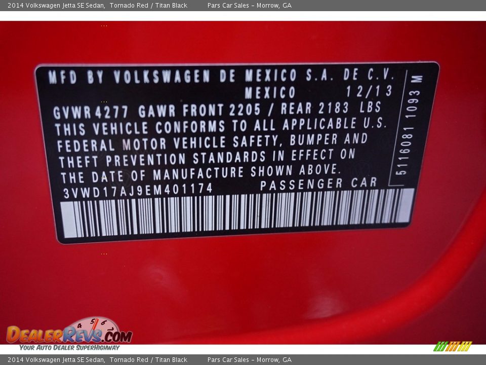 2014 Volkswagen Jetta SE Sedan Tornado Red / Titan Black Photo #14