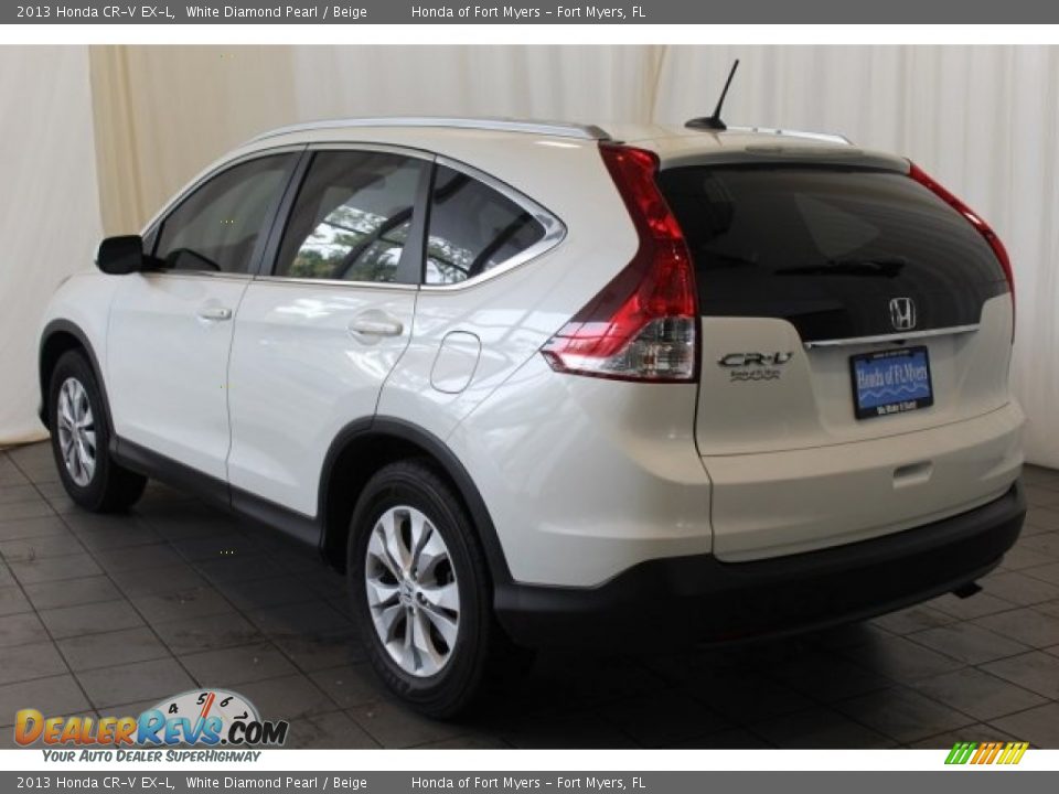 2013 Honda CR-V EX-L White Diamond Pearl / Beige Photo #6