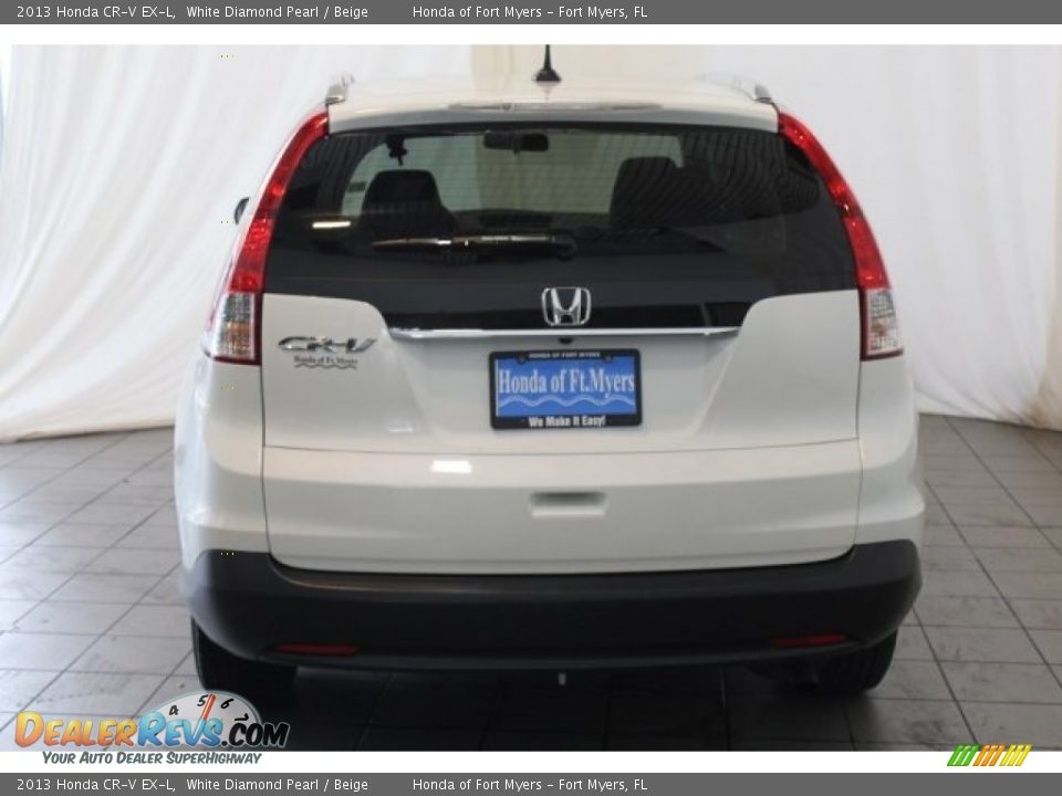 2013 Honda CR-V EX-L White Diamond Pearl / Beige Photo #7