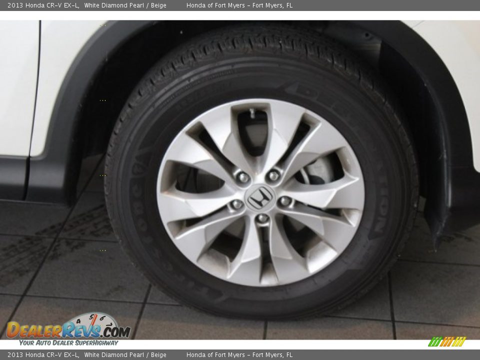 2013 Honda CR-V EX-L White Diamond Pearl / Beige Photo #8