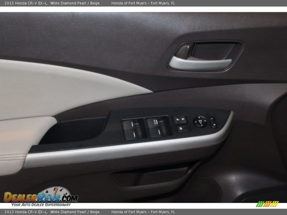 2013 Honda CR-V EX-L White Diamond Pearl / Beige Photo #9