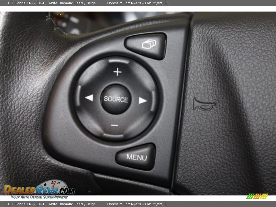 2013 Honda CR-V EX-L White Diamond Pearl / Beige Photo #13