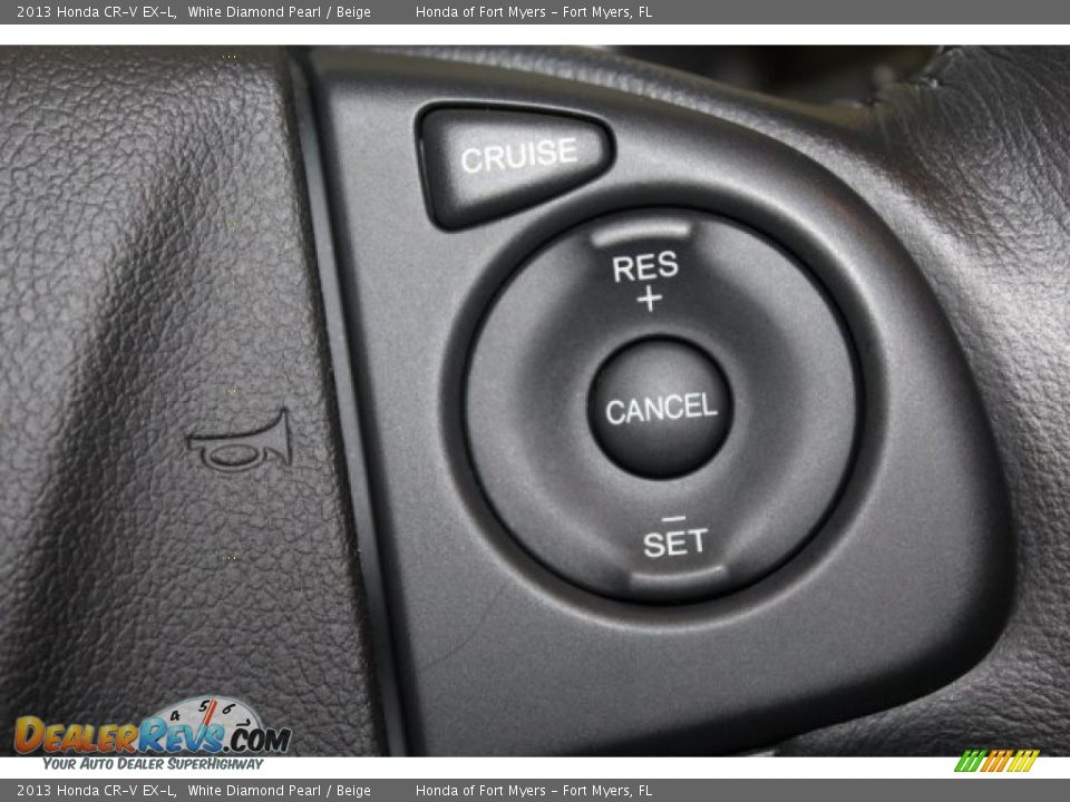 2013 Honda CR-V EX-L White Diamond Pearl / Beige Photo #14