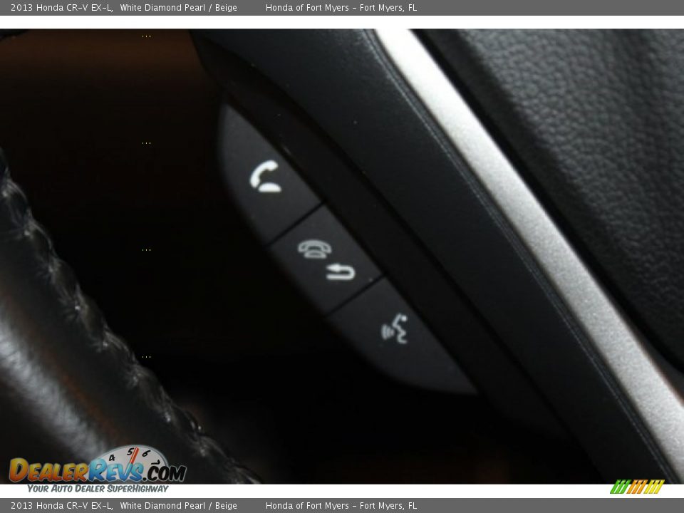 2013 Honda CR-V EX-L White Diamond Pearl / Beige Photo #15