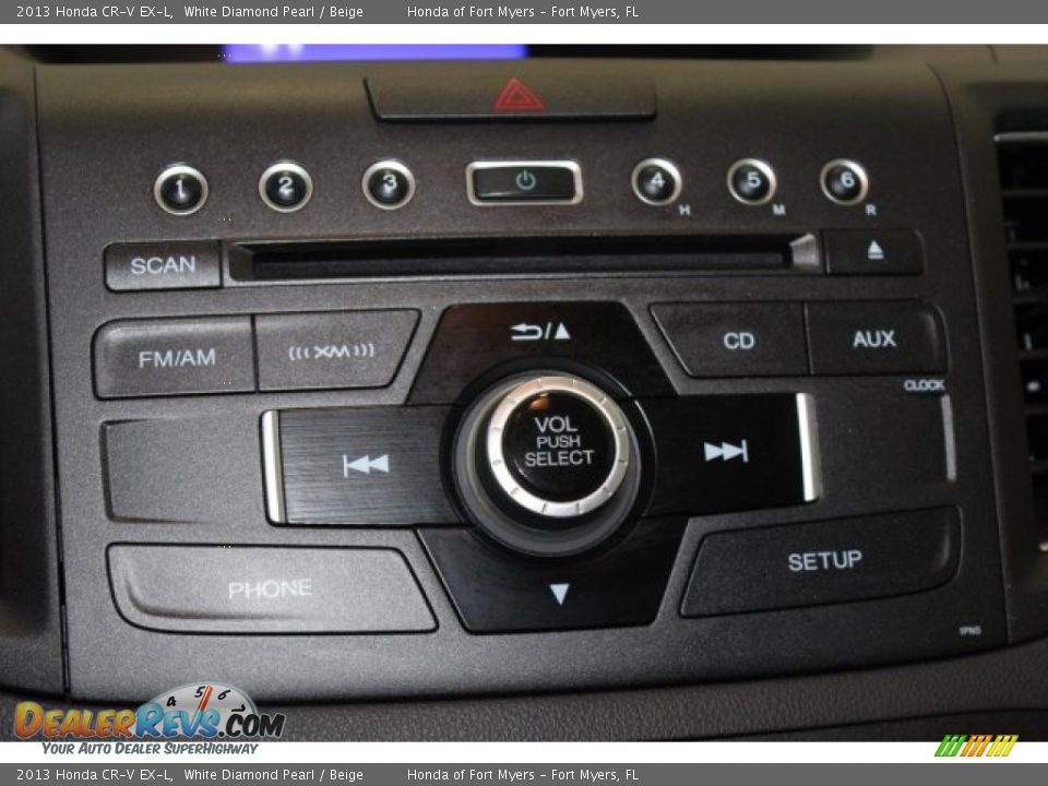 2013 Honda CR-V EX-L White Diamond Pearl / Beige Photo #19
