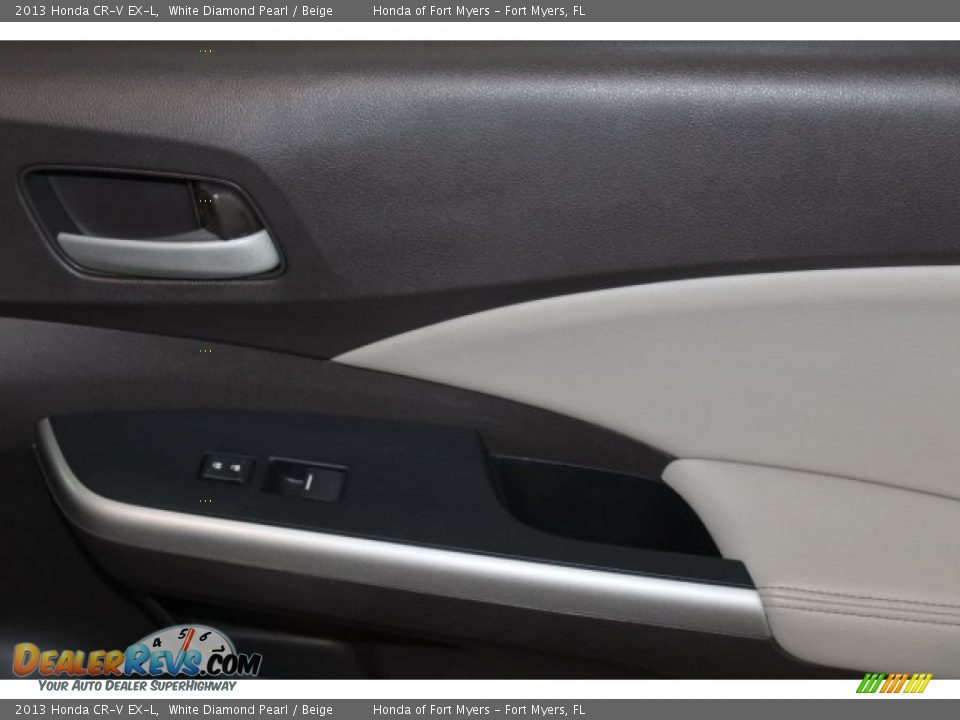 2013 Honda CR-V EX-L White Diamond Pearl / Beige Photo #28