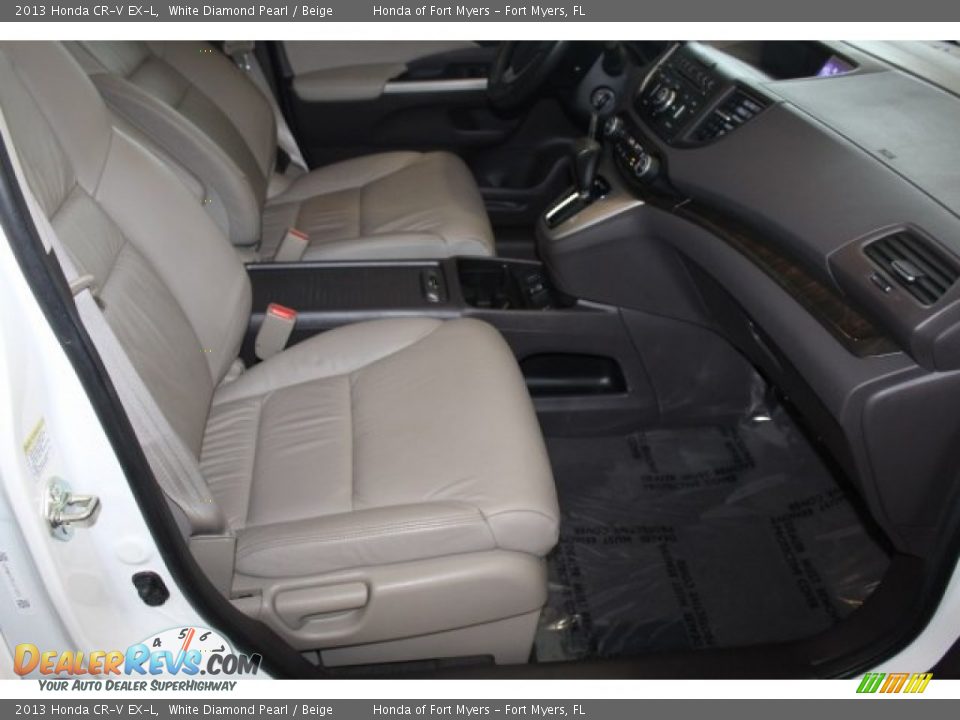 2013 Honda CR-V EX-L White Diamond Pearl / Beige Photo #29