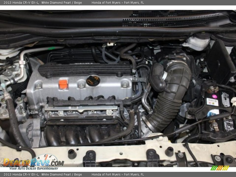 2013 Honda CR-V EX-L White Diamond Pearl / Beige Photo #30