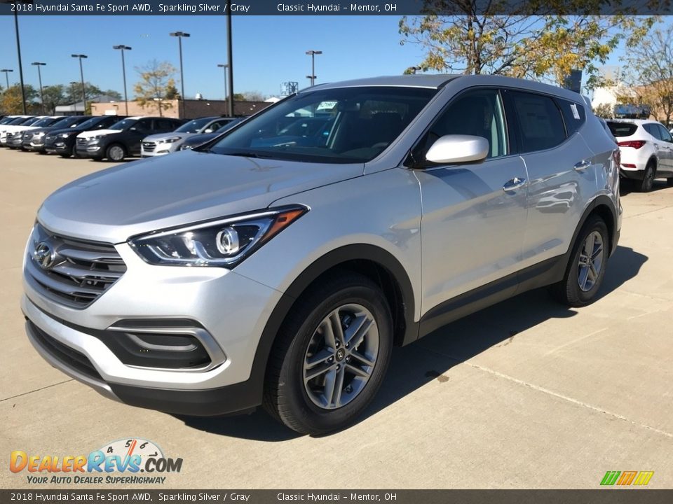 2018 Hyundai Santa Fe Sport AWD Sparkling Silver / Gray Photo #1