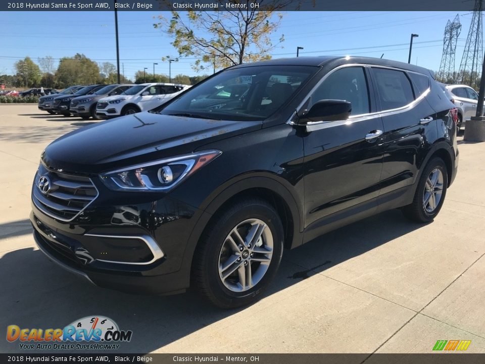 2018 Hyundai Santa Fe Sport AWD Black / Beige Photo #1