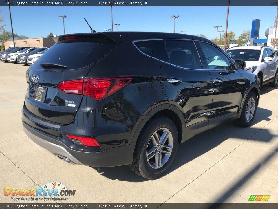 2018 Hyundai Santa Fe Sport AWD Black / Beige Photo #2