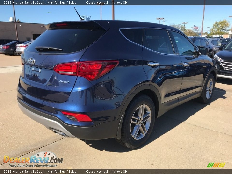 2018 Hyundai Santa Fe Sport Nightfall Blue / Beige Photo #2