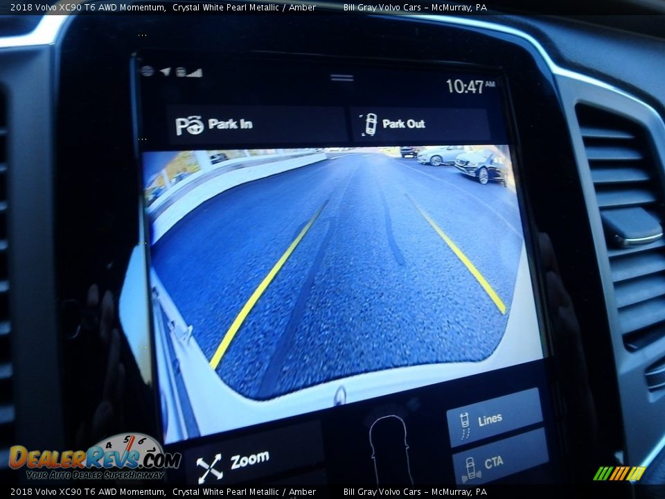 2018 Volvo XC90 T6 AWD Momentum Crystal White Pearl Metallic / Amber Photo #15