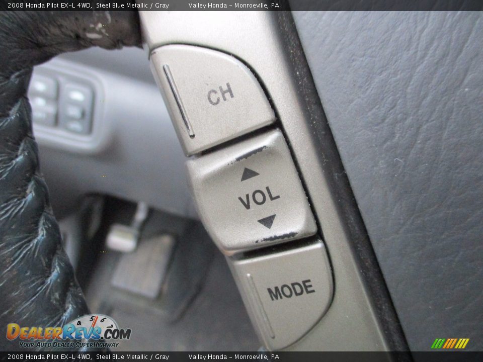 2008 Honda Pilot EX-L 4WD Steel Blue Metallic / Gray Photo #18