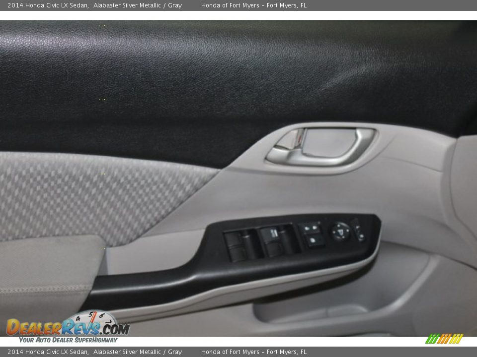 2014 Honda Civic LX Sedan Alabaster Silver Metallic / Gray Photo #9