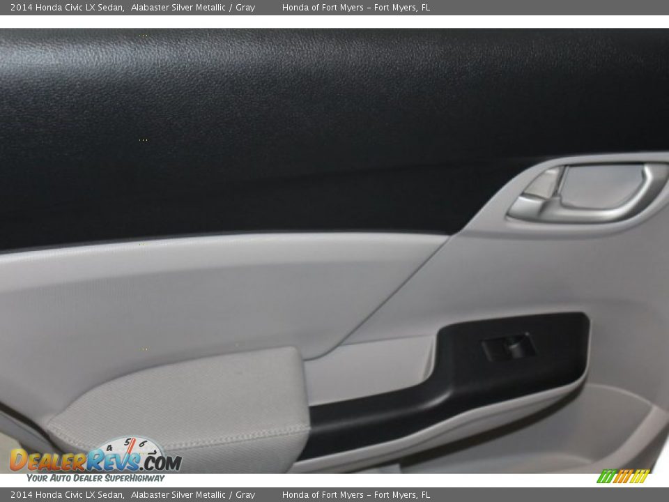 2014 Honda Civic LX Sedan Alabaster Silver Metallic / Gray Photo #22