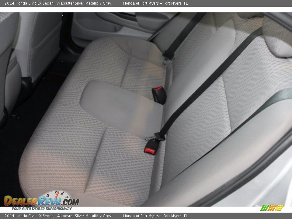 2014 Honda Civic LX Sedan Alabaster Silver Metallic / Gray Photo #23