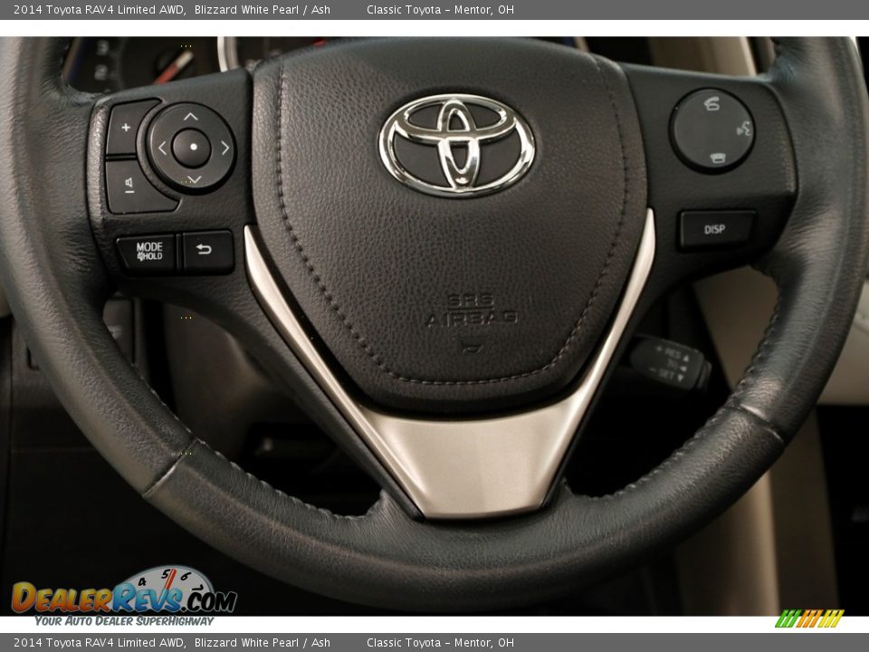 2014 Toyota RAV4 Limited AWD Blizzard White Pearl / Ash Photo #6