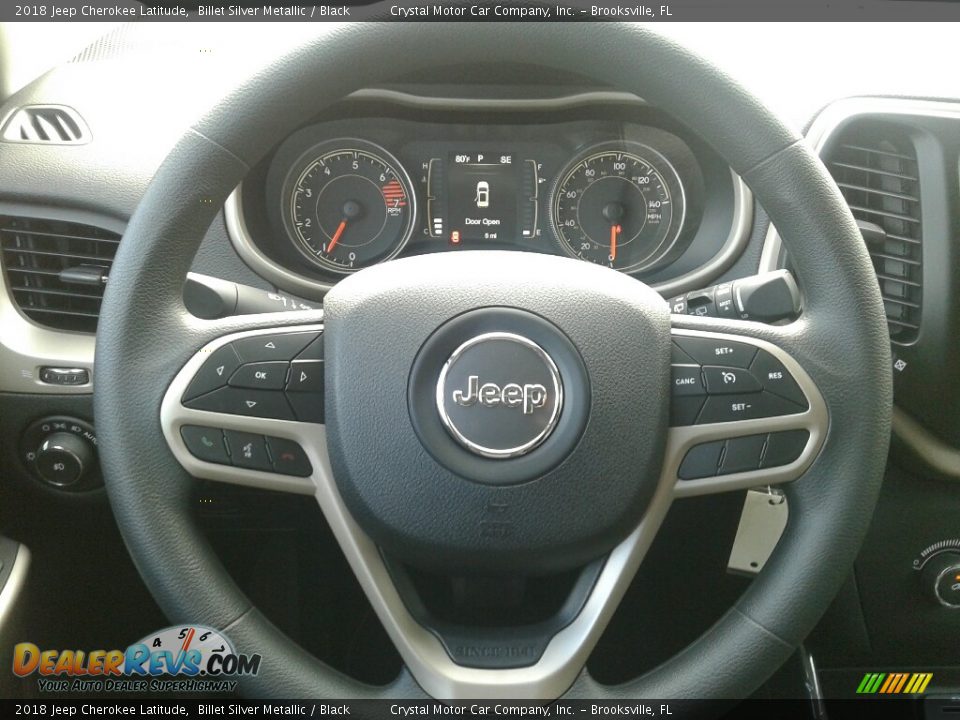 2018 Jeep Cherokee Latitude Billet Silver Metallic / Black Photo #14
