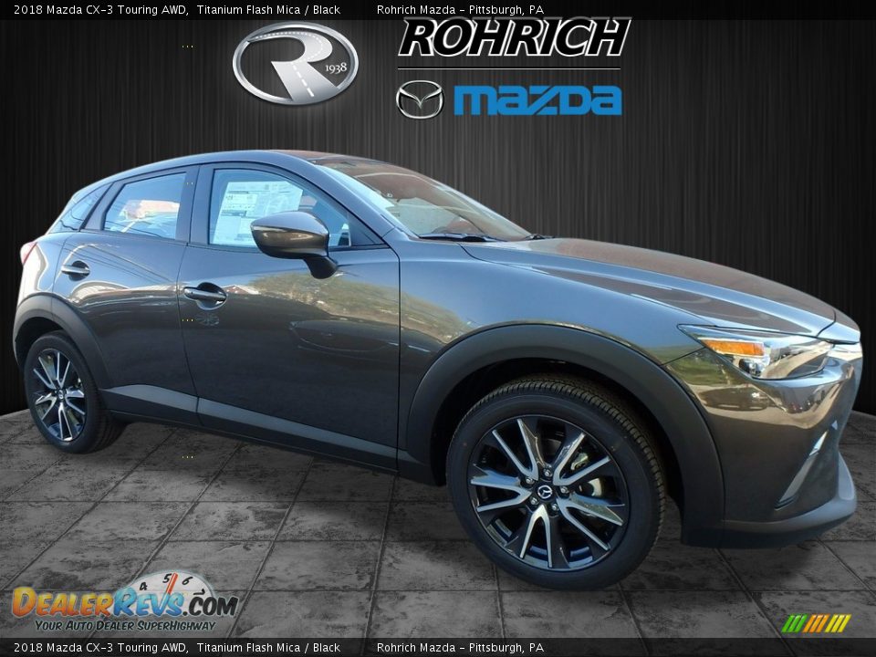 2018 Mazda CX-3 Touring AWD Titanium Flash Mica / Black Photo #1