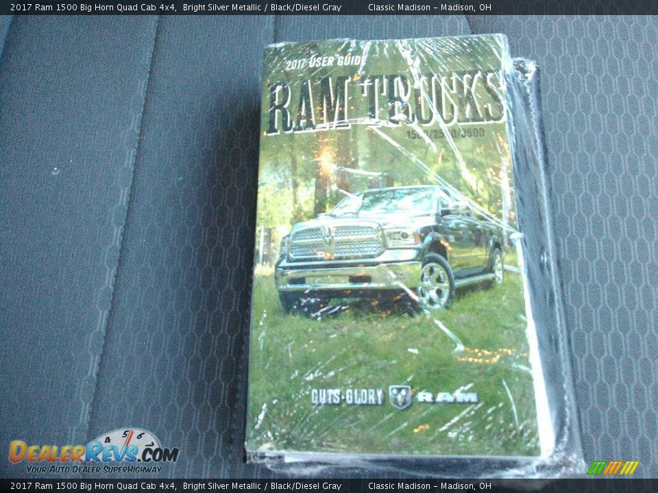 2017 Ram 1500 Big Horn Quad Cab 4x4 Bright Silver Metallic / Black/Diesel Gray Photo #17