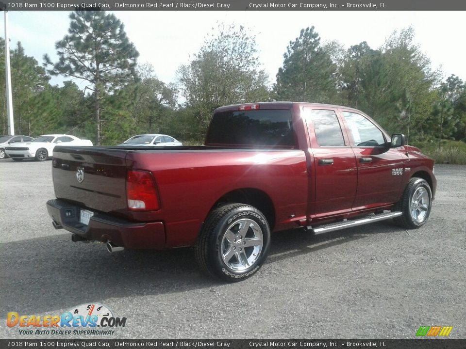 2018 Ram 1500 Express Quad Cab Delmonico Red Pearl / Black/Diesel Gray Photo #5