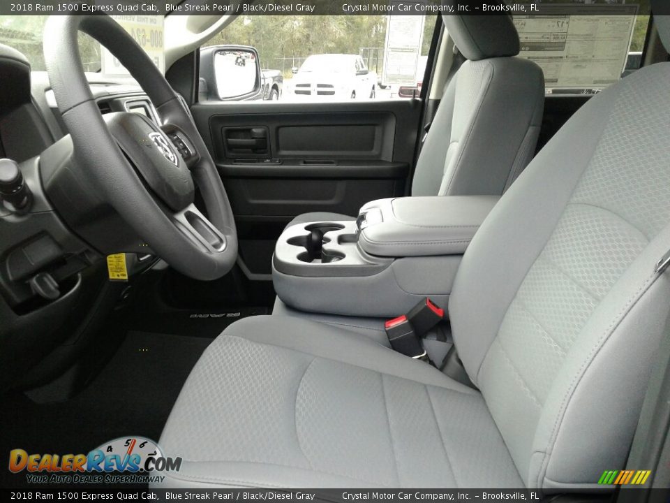 2018 Ram 1500 Express Quad Cab Blue Streak Pearl / Black/Diesel Gray Photo #9