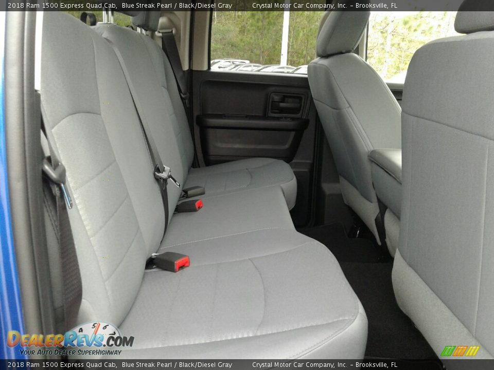 2018 Ram 1500 Express Quad Cab Blue Streak Pearl / Black/Diesel Gray Photo #11