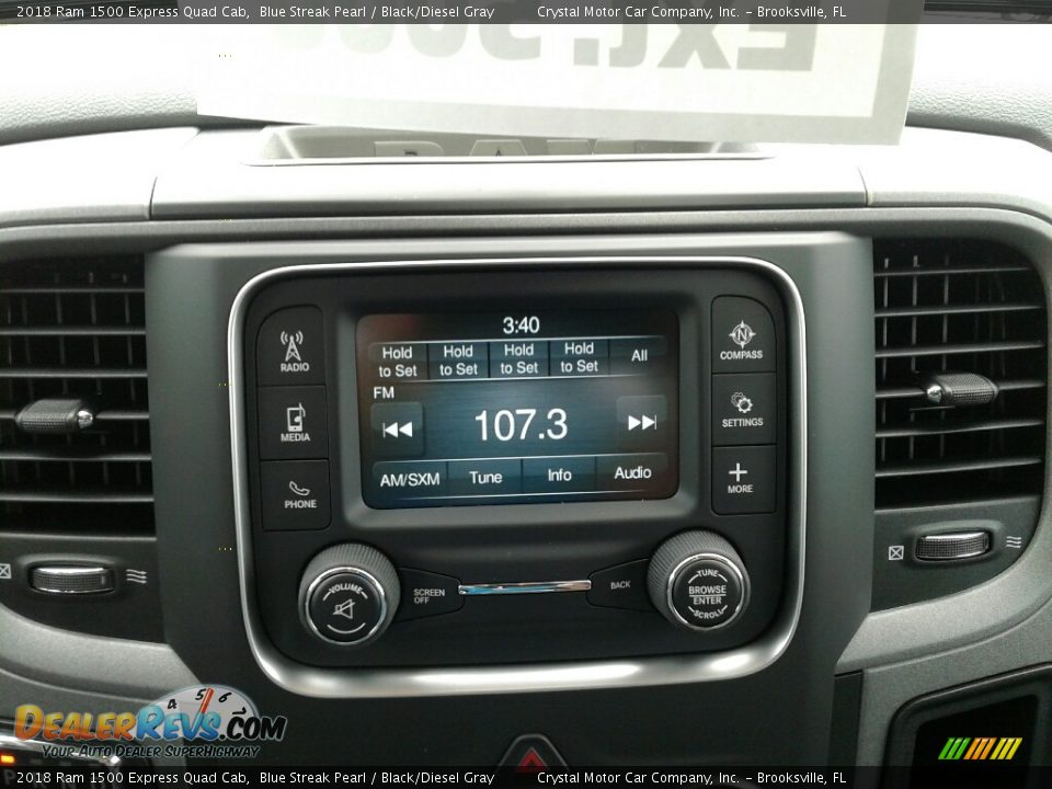 2018 Ram 1500 Express Quad Cab Blue Streak Pearl / Black/Diesel Gray Photo #15