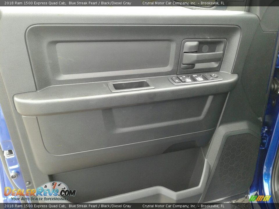 2018 Ram 1500 Express Quad Cab Blue Streak Pearl / Black/Diesel Gray Photo #17