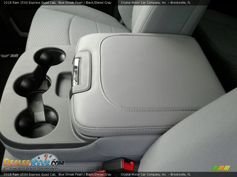 2018 Ram 1500 Express Quad Cab Blue Streak Pearl / Black/Diesel Gray Photo #18
