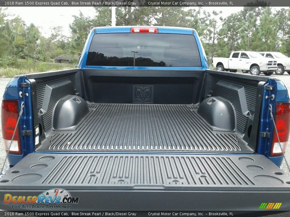 2018 Ram 1500 Express Quad Cab Blue Streak Pearl / Black/Diesel Gray Photo #19