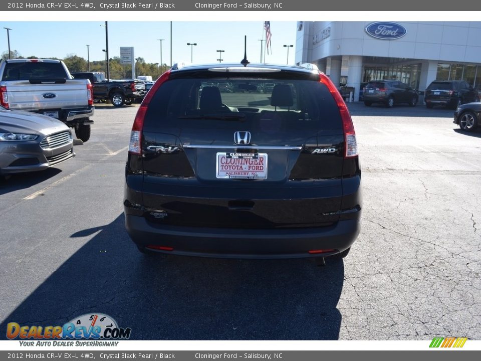 2012 Honda CR-V EX-L 4WD Crystal Black Pearl / Black Photo #4