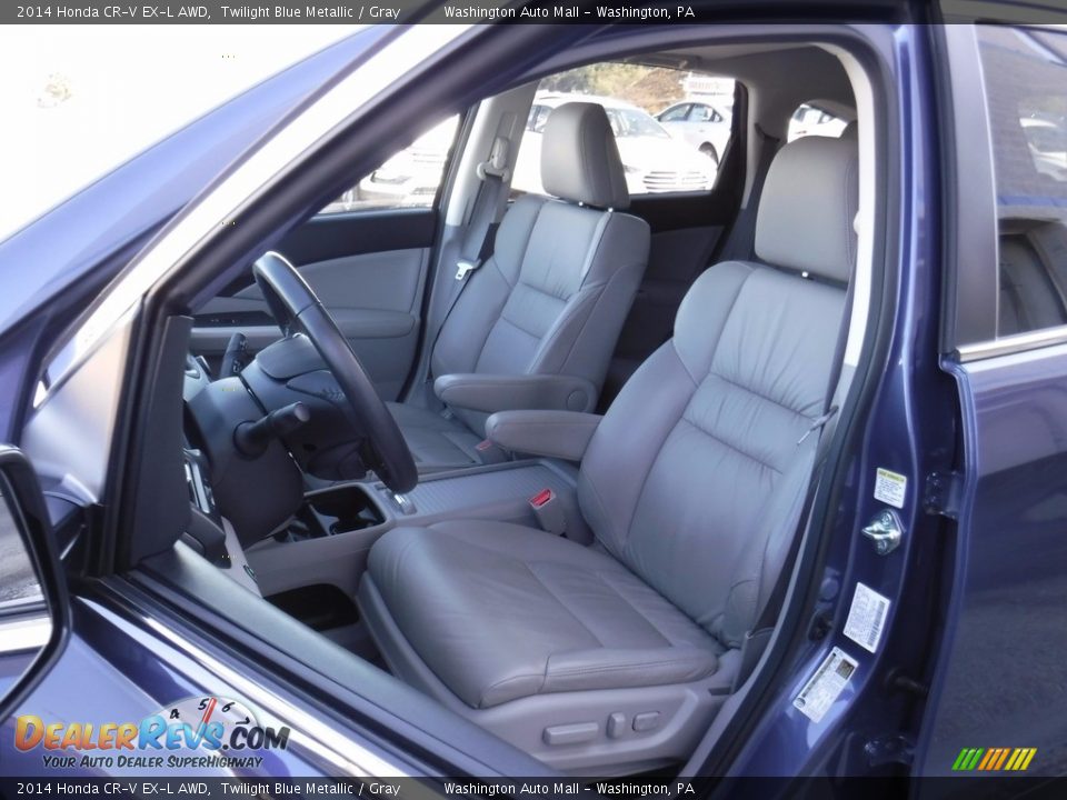 2014 Honda CR-V EX-L AWD Twilight Blue Metallic / Gray Photo #16