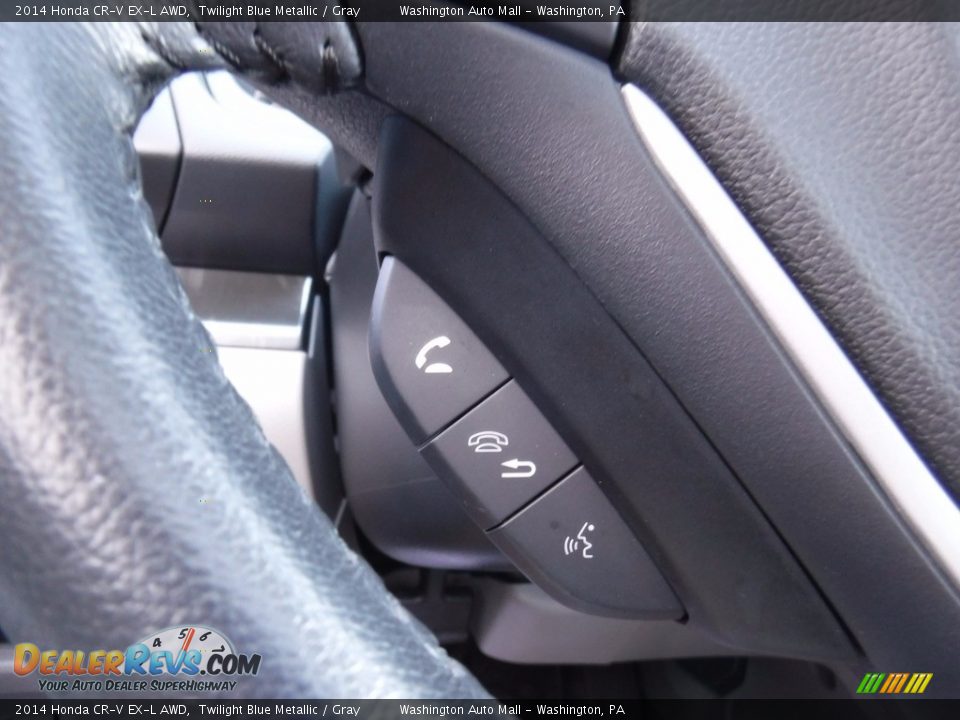 2014 Honda CR-V EX-L AWD Twilight Blue Metallic / Gray Photo #22