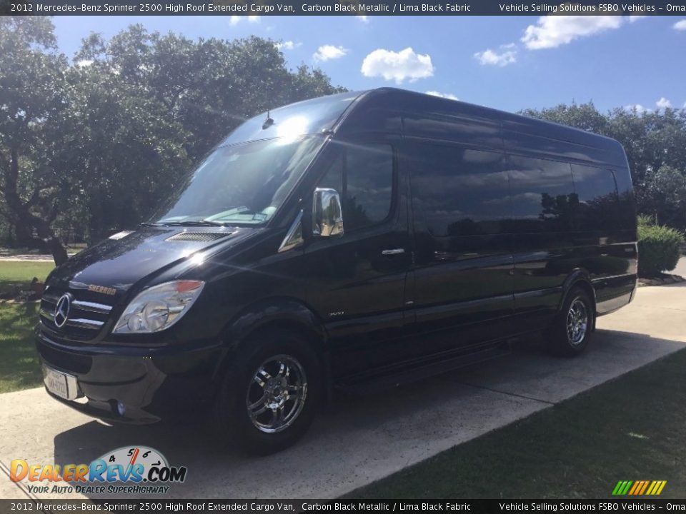 2012 Mercedes-Benz Sprinter 2500 High Roof Extended Cargo Van Carbon Black Metallic / Lima Black Fabric Photo #3