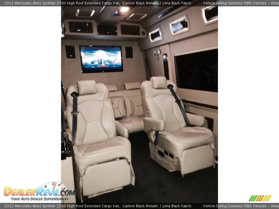 2012 Mercedes-Benz Sprinter 2500 High Roof Extended Cargo Van Carbon Black Metallic / Lima Black Fabric Photo #11