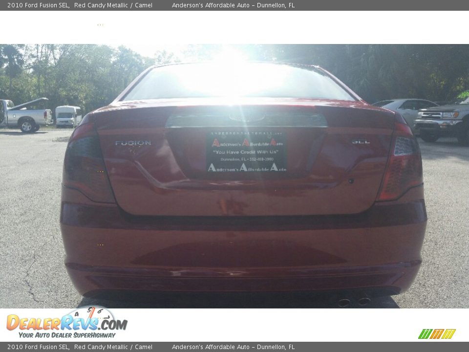 2010 Ford Fusion SEL Red Candy Metallic / Camel Photo #4