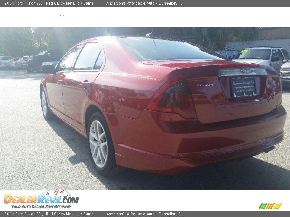 2010 Ford Fusion SEL Red Candy Metallic / Camel Photo #5