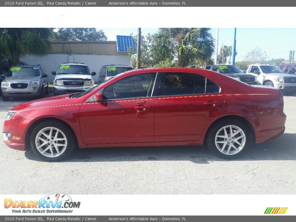 2010 Ford Fusion SEL Red Candy Metallic / Camel Photo #6