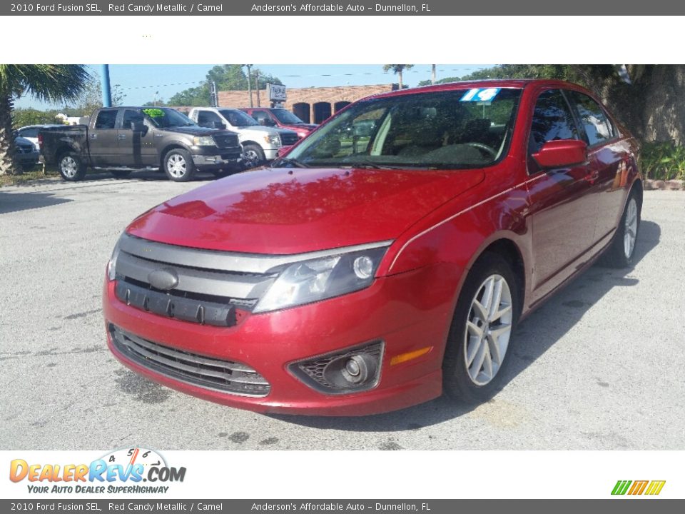 2010 Ford Fusion SEL Red Candy Metallic / Camel Photo #7