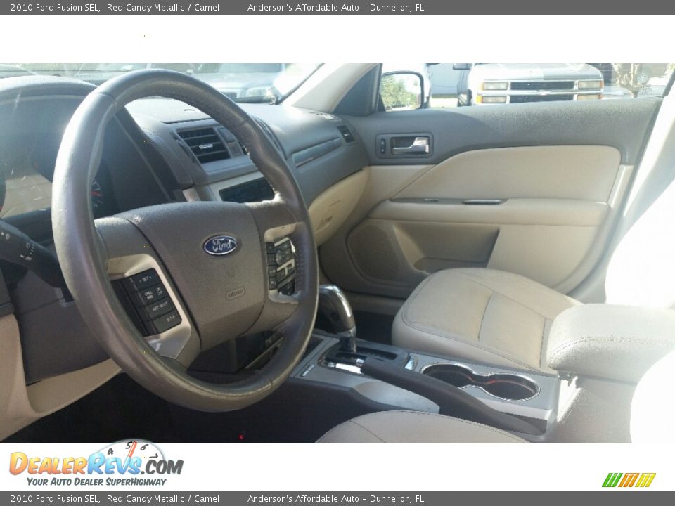 2010 Ford Fusion SEL Red Candy Metallic / Camel Photo #11