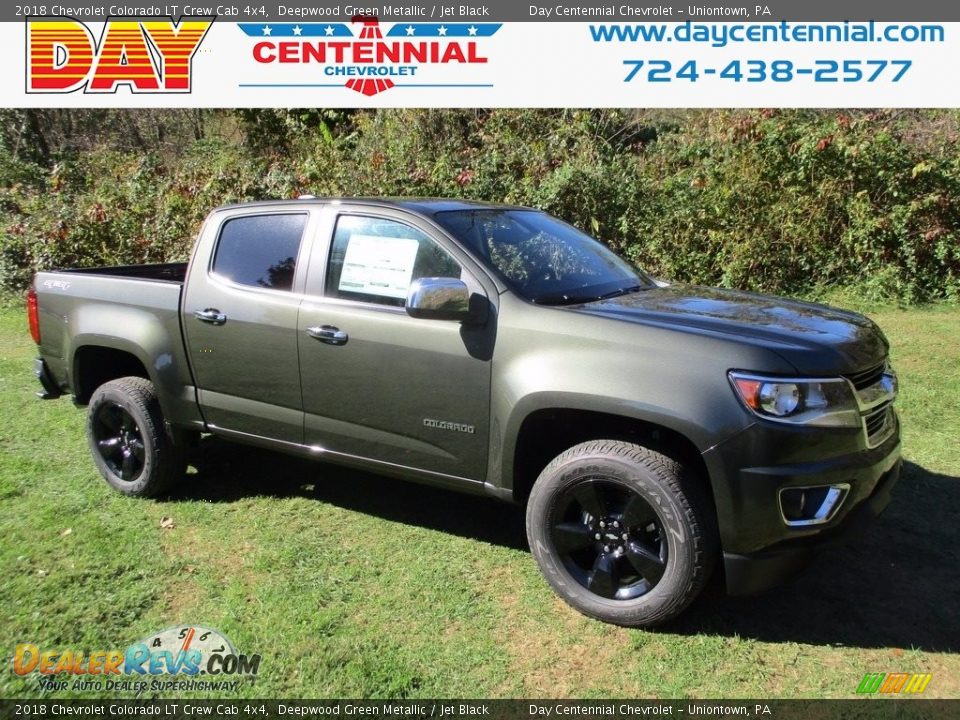 2018 Chevrolet Colorado LT Crew Cab 4x4 Deepwood Green Metallic / Jet Black Photo #1