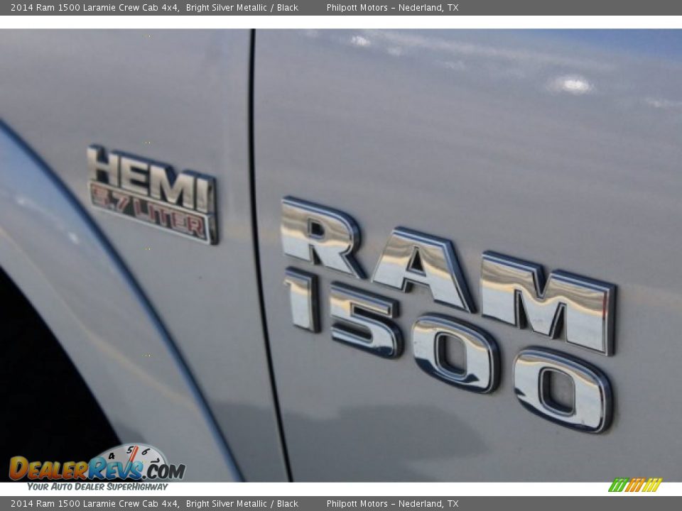 2014 Ram 1500 Laramie Crew Cab 4x4 Bright Silver Metallic / Black Photo #7
