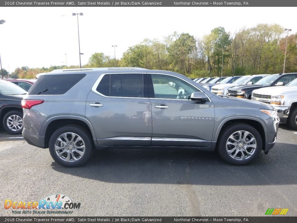 2018 Chevrolet Traverse Premier AWD Satin Steel Metallic / Jet Black/Dark Galvanized Photo #6