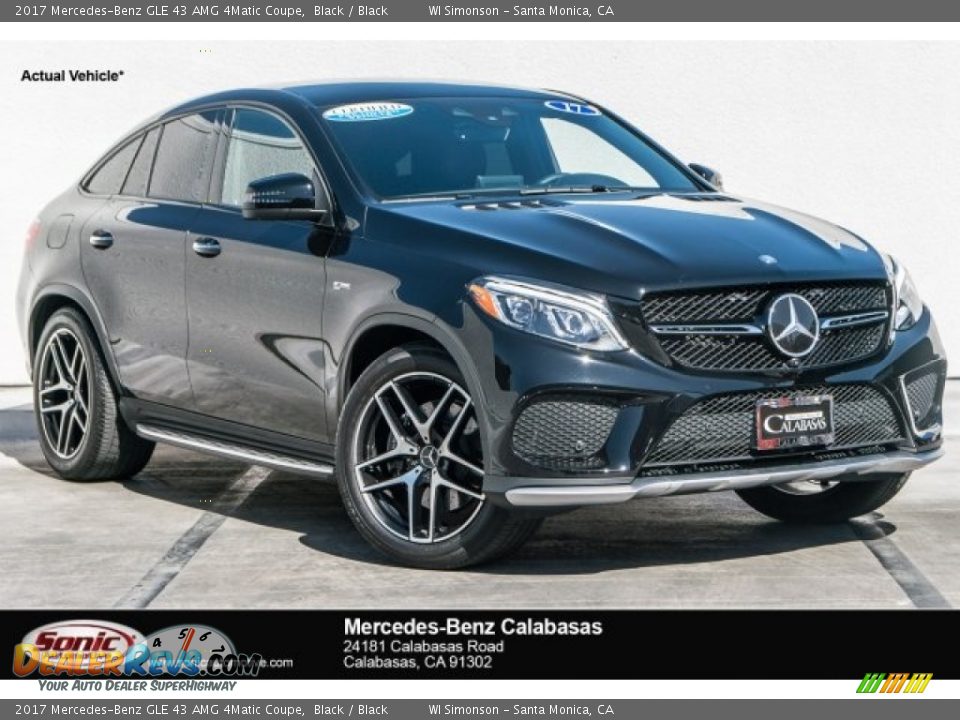 2017 Mercedes-Benz GLE 43 AMG 4Matic Coupe Black / Black Photo #1